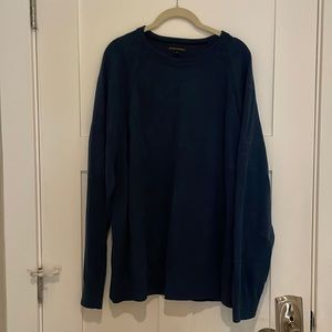 Navy 100% cotton long sleeve shirt/light sweater